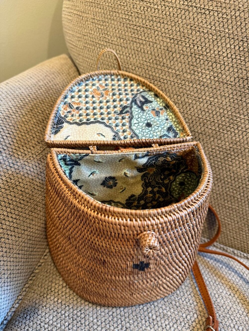 Sundara Rattan Backpack Bali Woven Bag Boho Summer - Picture 10 of 10